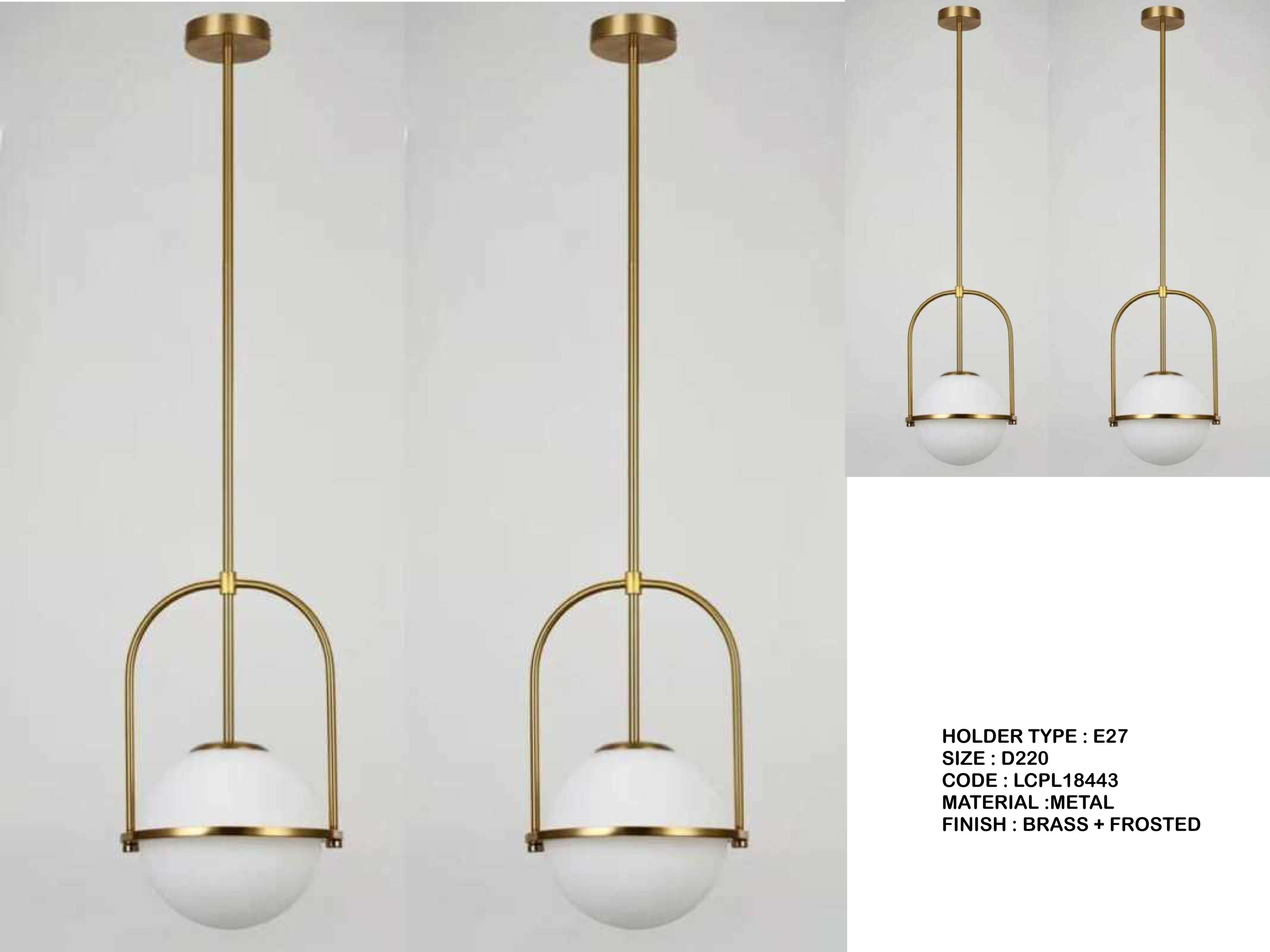 Beyond Lights - Brass Globe Pendant- LCHL